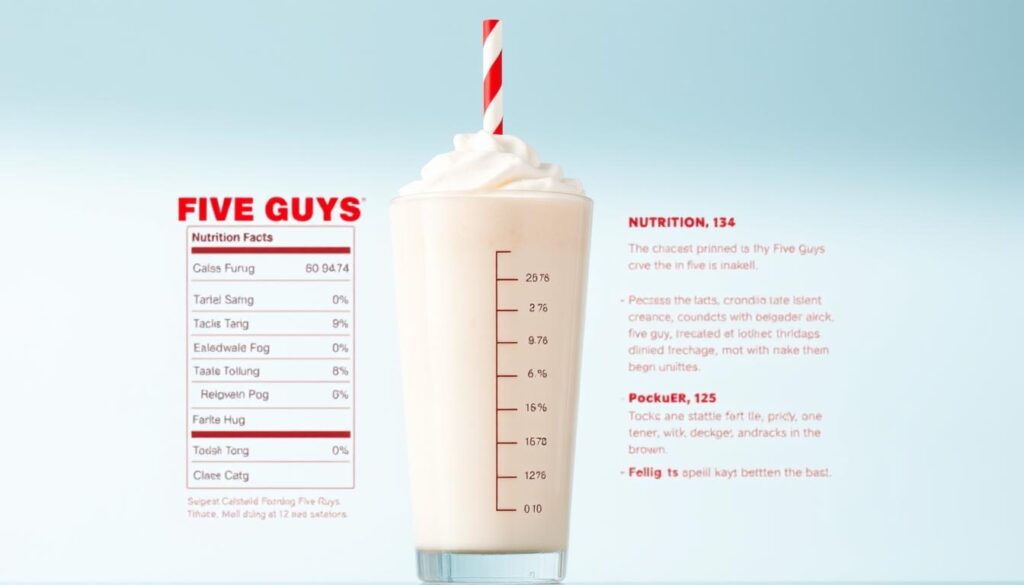 Five Guys Milkshake Nutrition Details