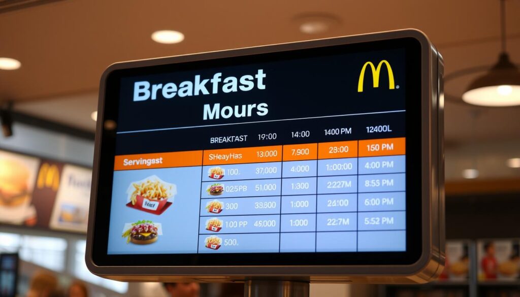 exact McDonald's breakfast menu hours
