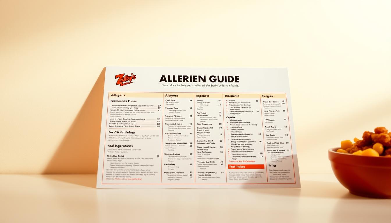 zaxby's allergen menu